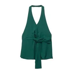 Pull&Bear Bluza temno zelena