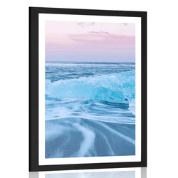 Plakat s paspartujem ledeni ocean - 20x30 white