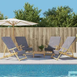 Ručnici za plažu 4 kom antracit 60 x 135 cm od tkanine 400 GSM