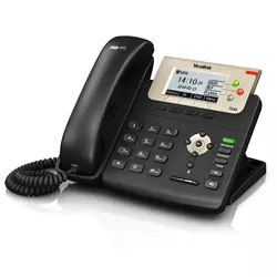 Yealink SIP-T23G, Professional IP Phone (with PoE) 3 SIP accounts, HD Voice: HD codec, HD speaker, HD handset, XML browser, 132x64 graphic LCD, 2xGiga Ethernet ports, with PSU (SIP-T23G)