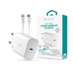 DEVIA Punjač Smart Series/ PD Quik/ Set 20W Lightning/ bela