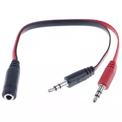 FAST ASIA Adapter Audio 3.5mm stereo jack (M) na 2x3.5mm stereo jack (2xM)