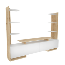 HANAH HOME TV polica Ava Oak White