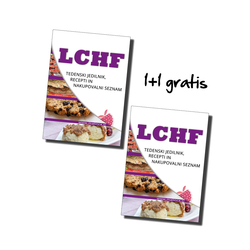 Priročnik LCHF s tedenskim jedilnikom in recepti 1+1 gratis