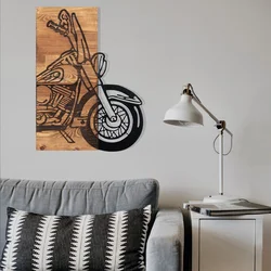 Wallity Zidna dekoracija Chopper 3, 42,5 x 58 cm, Crna