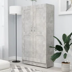 Ormarić za knjige boja betona 82,5x30,5x150cm konstruirano drvo