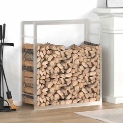 Stalak za drva za ogrjev 80x28x86 cm od nehrđajućeg čelika