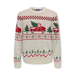 Only & Sons Junior Pulover OSJX-MAS 1 greige/jelka/rdeča