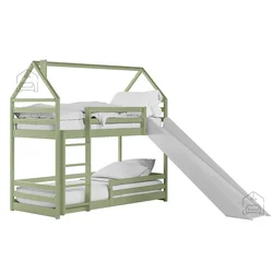 Pograd s toboganom Play - 80x200 cm - olive