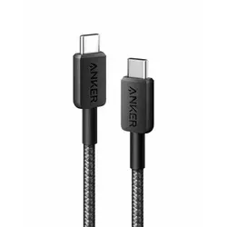 ANKER 322 USB-C to USB-C Cable (6ft Braided) B2B - Europe (excluded UK plug) Black Iteration 1