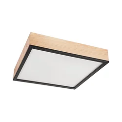 Plafonsko svetlo NATURAL SQUARE 4xE27/15W/230V 48x48 cm borovina/crna