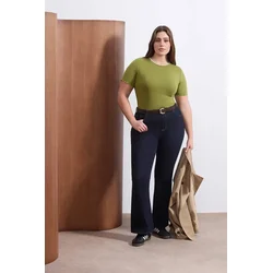 Trendyol Curve Ženska bluza Tbbss26Af00025, Zelena