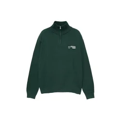 Pull&Bear Pulover temno zelena/bela