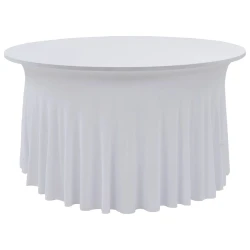 Rastezljive navlake za stol 2 kom duge 180 x 74 cm bijele