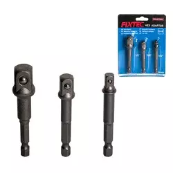 Fixtec Set adaptera za imbus ključeve 1/4 na 1/2 pogon, 3 komada