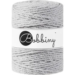 Bobbiny 3PLY Macrame Rope 5 mm 100 m Light Grey Vrvica