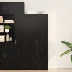 Highboard 2 pcs Crni hrast 80 x 42 x 185 cm