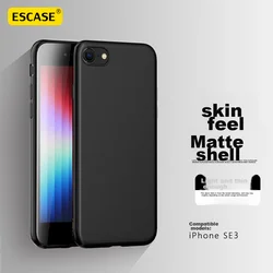 Escase Maska za mobilni telefon iPhone SE (3rd generation) / iPhone 7 / iPhone 8 / iPhone SE (2nd generation), Crna