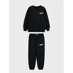 Sinsay - Komplet gornjeg dela trenerke i pantalona Hot Wheels - crno