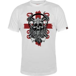011Shop Muška majica kratkih rukava, Vitez lobanja 4S, Bela