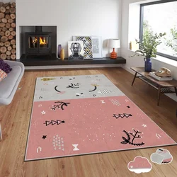 Conceptum Hypnose Tepih sa novogodišnjim motivima Asr-Crpt-62, Pravougaoni, 100 x 140 cm, Sivo-roze