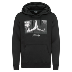 Mister Tee Majica Pray Hoody, črna