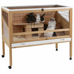 Kerbl kavez za male životinje Indoor Deluxe 115 x 60 x 92,5 cm drveni