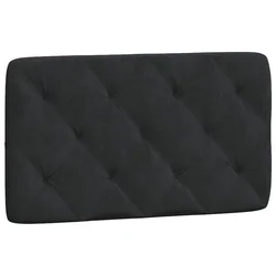 Vidaxl Blazina za vzglavje črna 90 cm žamet