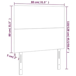 vidaXL Vzglavje postelje črno 80x5x118/128 cm žametno