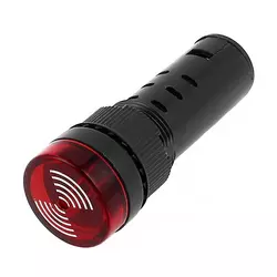 LED signalna sijalica crvena 12V sa zujalicom, fi=16mm
