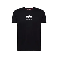 ALPHA INDUSTRIES Majica črna/bela