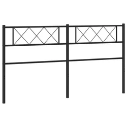 Vidaxl Kovinsko nadomestno vzglavje črno 180 cm