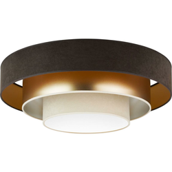 Duolla - LED plafonsko svetlo LUNETA LED/26W/230V prečnika 60 cm 4000K braon/zlatna