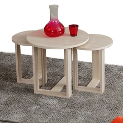 Lessentiel Maison Set klub stolova, 3 komada Mira Hrast