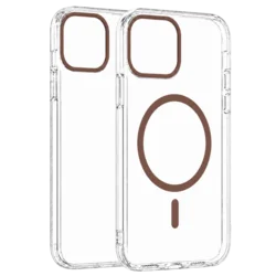 Transparent Color Ring MagSafe maska za iPhone 16 Pro Max – Zlatna