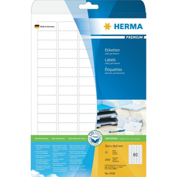 Herma Herma Premium naljepnice 4336( 35.6 mm x 16.9 mm ), bijele, 2000 kom., trajne