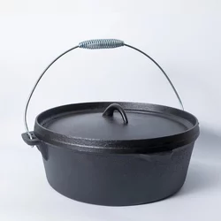 Musashi Tradicionalni liveni kotlić, 36cm, Crni