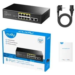Cudy GS1010P 8-Port Gigabit PoE+ Switch with 2 Gigabit Uplink ports/ PoE 30W