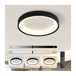 Brilagi - LED prigušiva stropno svetlo FALCON MODERN LED/54W/230V 60 cm crna +daljinski upravljač