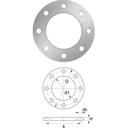 Jeklena prirobnica PN16 - 63 DN50