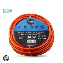 PRODUZNI KABL ZA KOSILICU 15M MZP1-01 3x1.5mm IP44