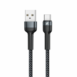 REMAX USB Type-C Fast Charge podatkovni in napajalni kabel | Črn, 1 m