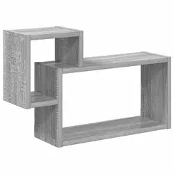 Polica na zidu Zidna montaža Siva 55 x 15 x 35 cm