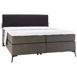 Hom`in POSTELJA BOXSPRING 180 cm x 200 cm , tekstil antracit, črna