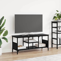 TV ormar Crni hrast 100 x 35 x 45 cm Obrađeno drvo i čelik