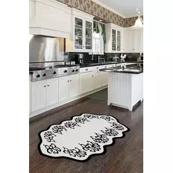 Conceptum Hypnose Tepih Hmnt947, Ovalni, 120 x 180 cm, Crno-beli