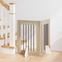 Vrata za pse s postoljem 2 pcs Hrast sonoma 60 x 80 cm