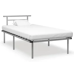Okvir za krevet sivi metalni 100 x 200 cm