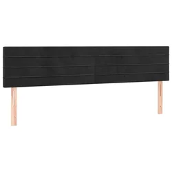 Vidaxl Posteljno vzglavje črna 160x5x78/88 cm žamet