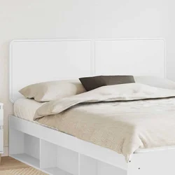 vidaXL Vzglavje z vzglavjem Bela 160 cm Konstruiran les